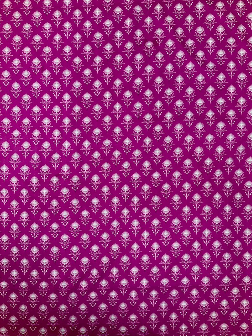 Pure Cotton Block Printed Fabric-45225