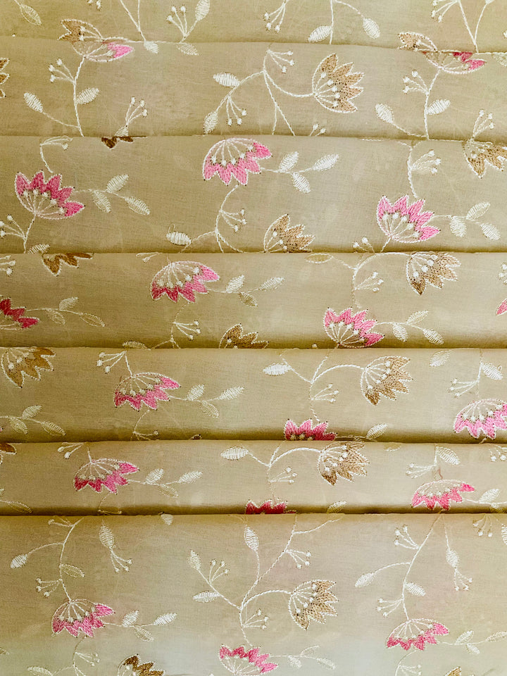 Cotton Embroidered Fabric