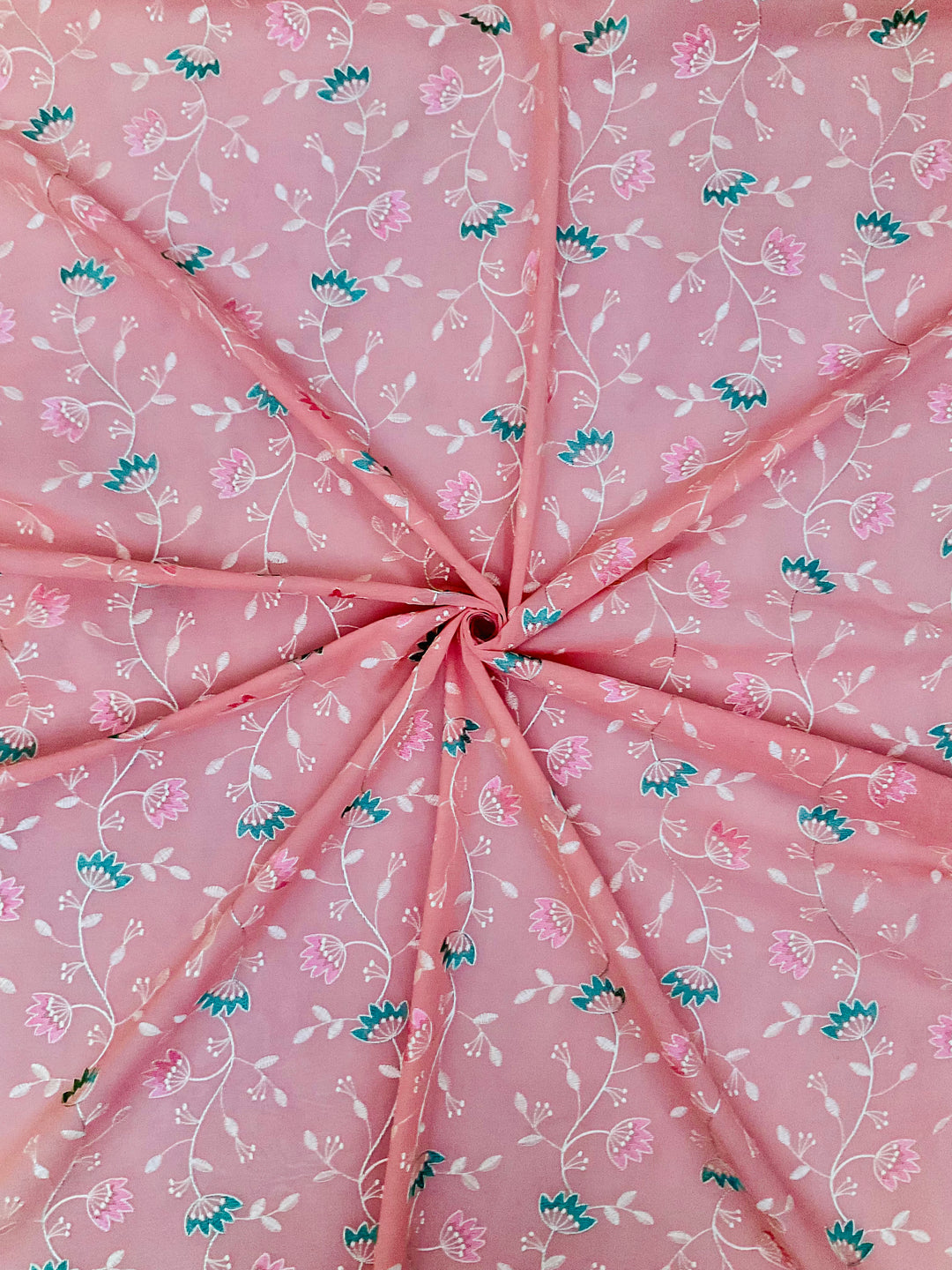 Cotton Embroidered Fabric