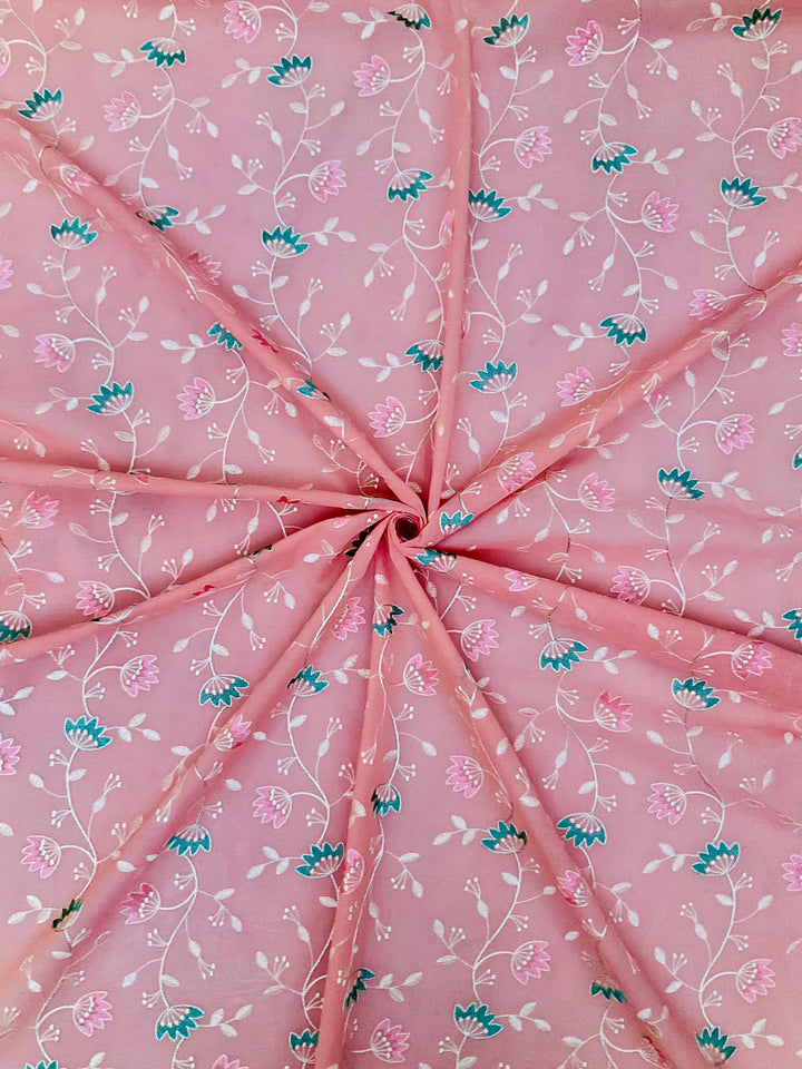 Cotton Embroidered Fabric