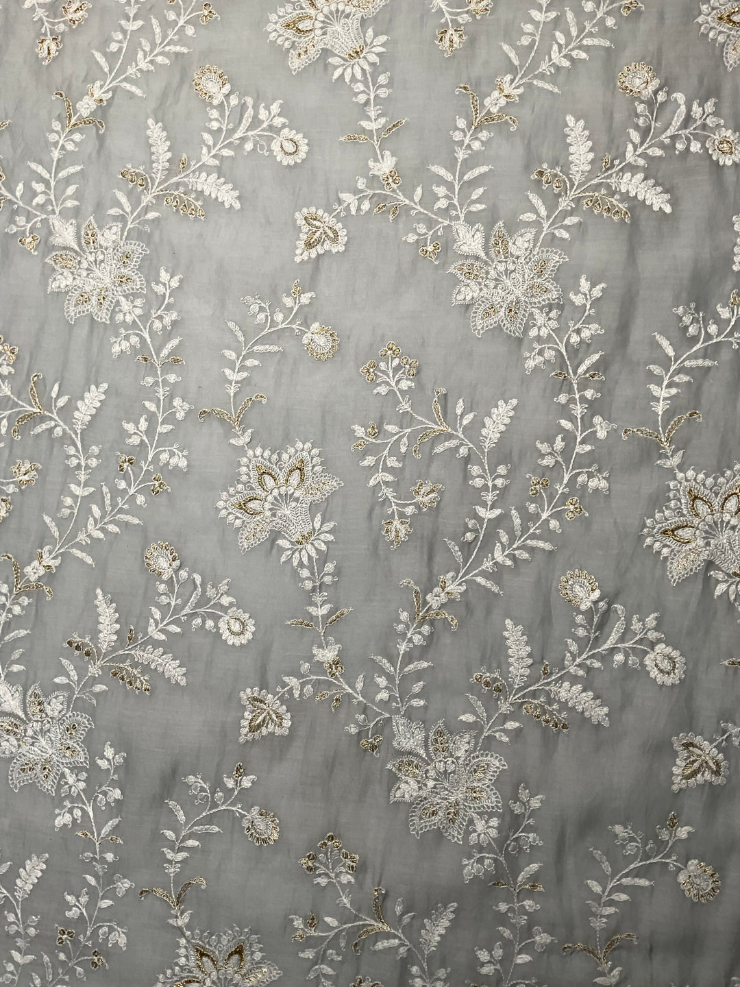 Mull Chanderi Embroidered