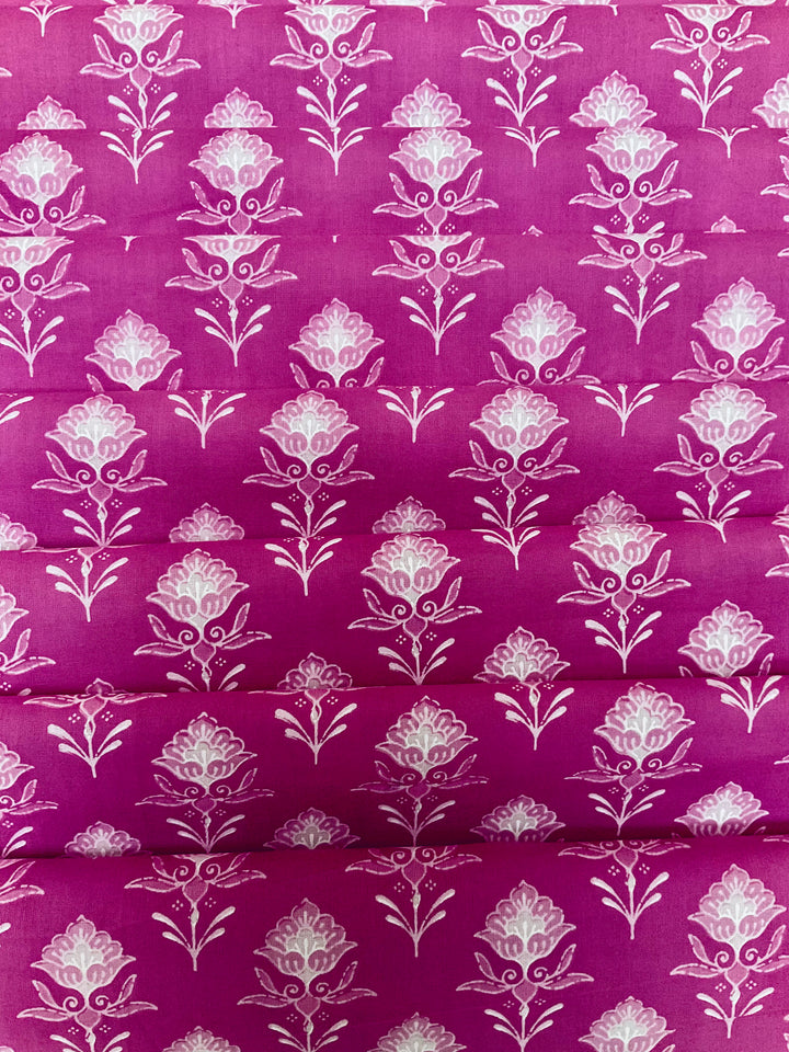 Pure Cotton Block Printed Fabric-45225