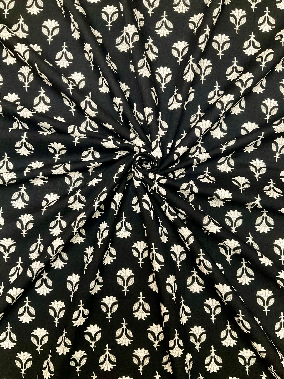 Pure Cotton Block Printed Fabric -45259