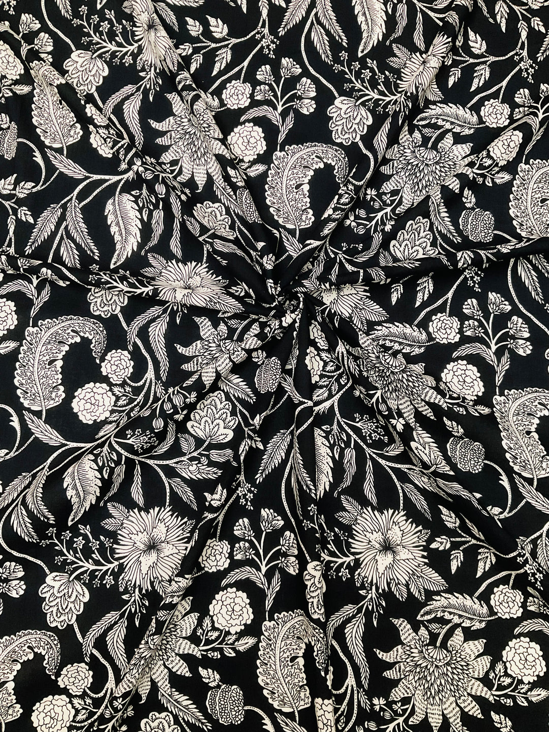 Pure Cotton Block Printed Fabric-45248