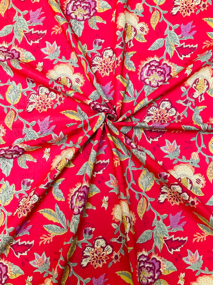 Pure Cotton Block Printed Fabric-45242