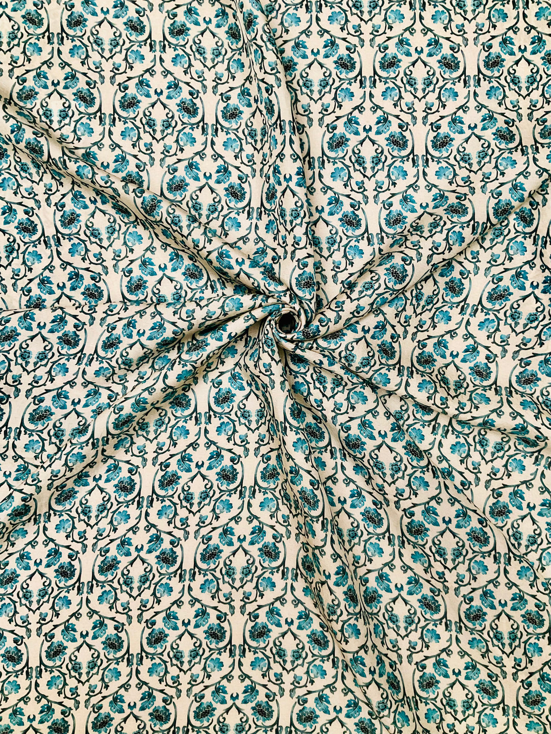 Handloom Silk Floral Printed Fabric-45899