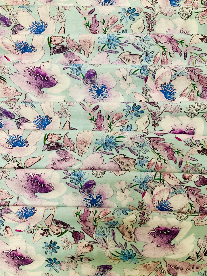 Pure Muslin Printed Fabric-23554