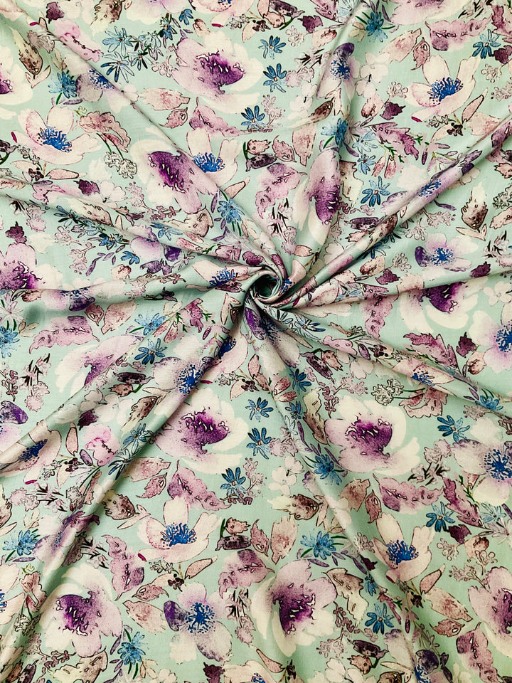 Pure Muslin Printed Fabric-23554