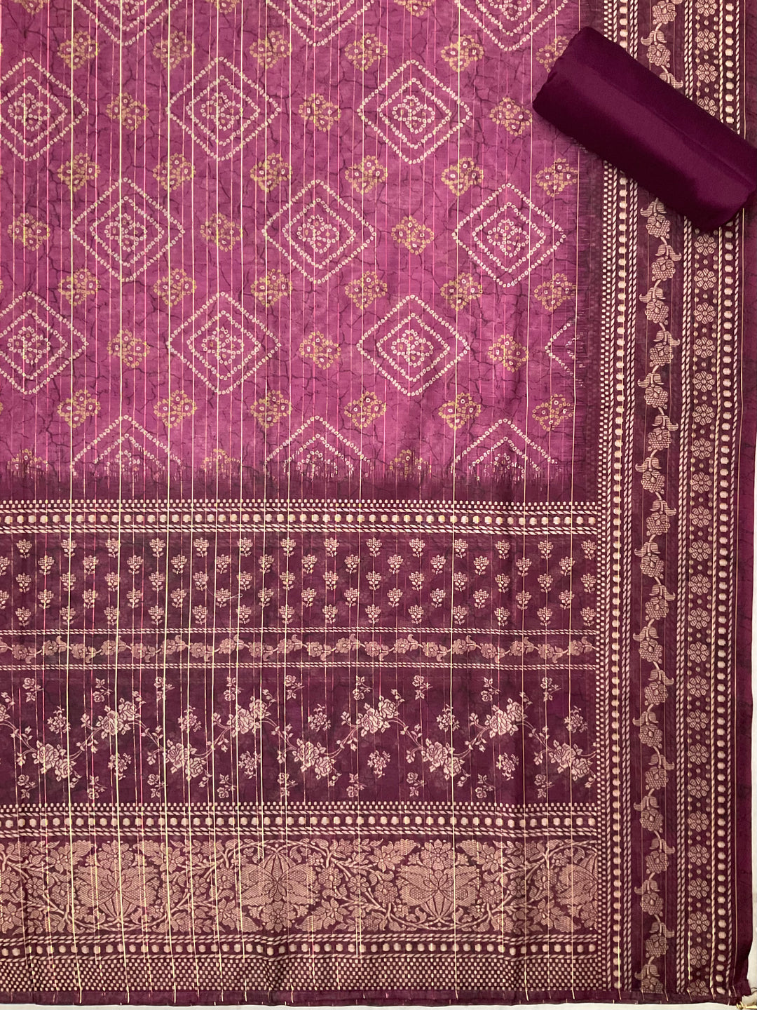 Chanderi Silk Embroidered Unstiched Suit -46921