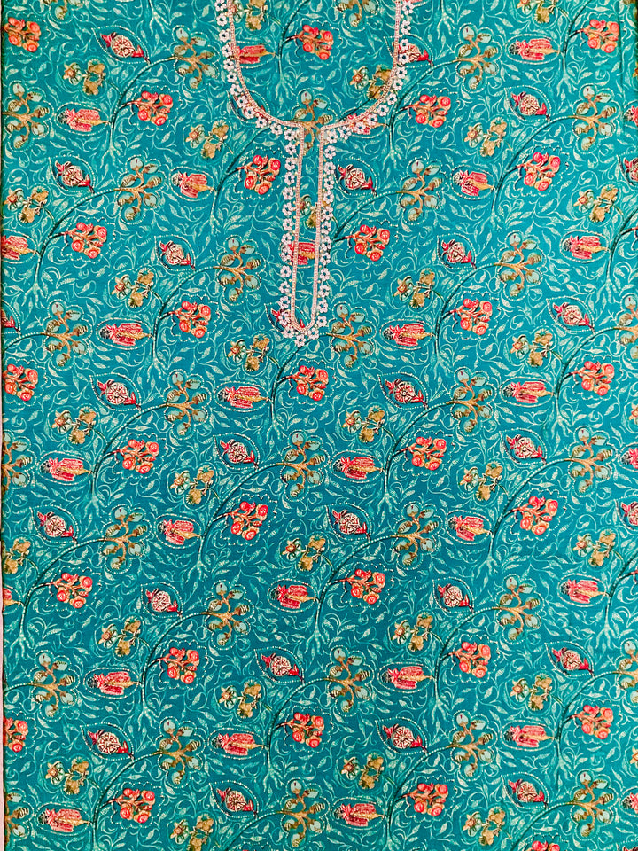 Chanderi Silk Embroidered Unstiched Suit -46927