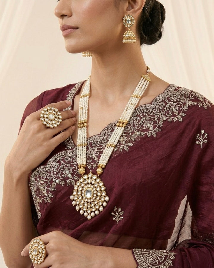 Wine Organza Saree with Allover Embroidery (54585)