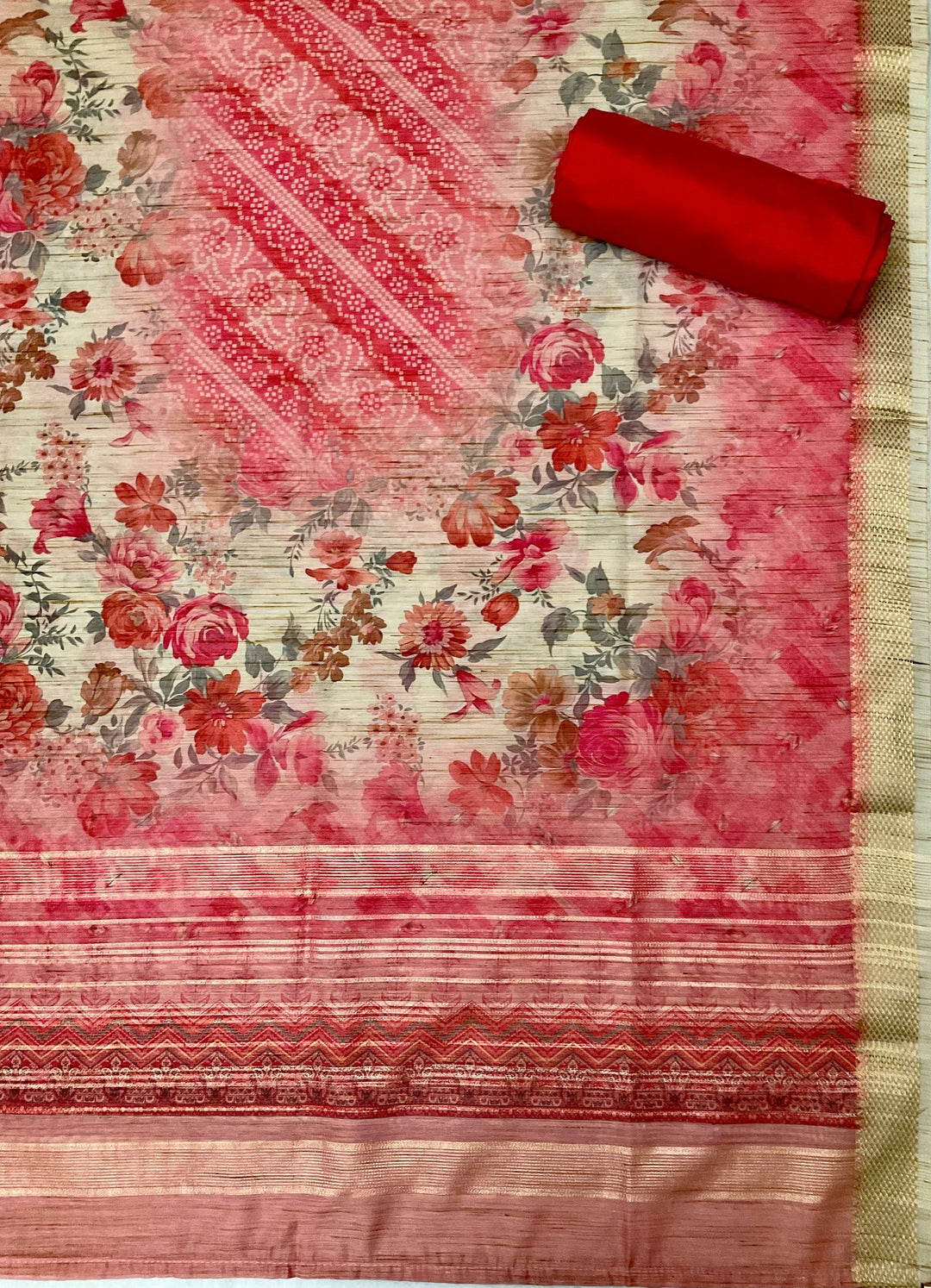 Chanderi Embroidered Unstitched Suit (45331)