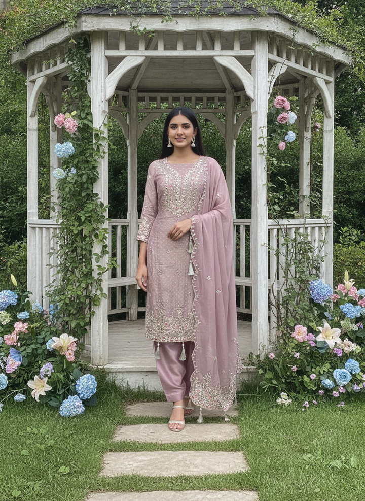 Embroidered Organza Festive Unstitched Ensemble (59452)