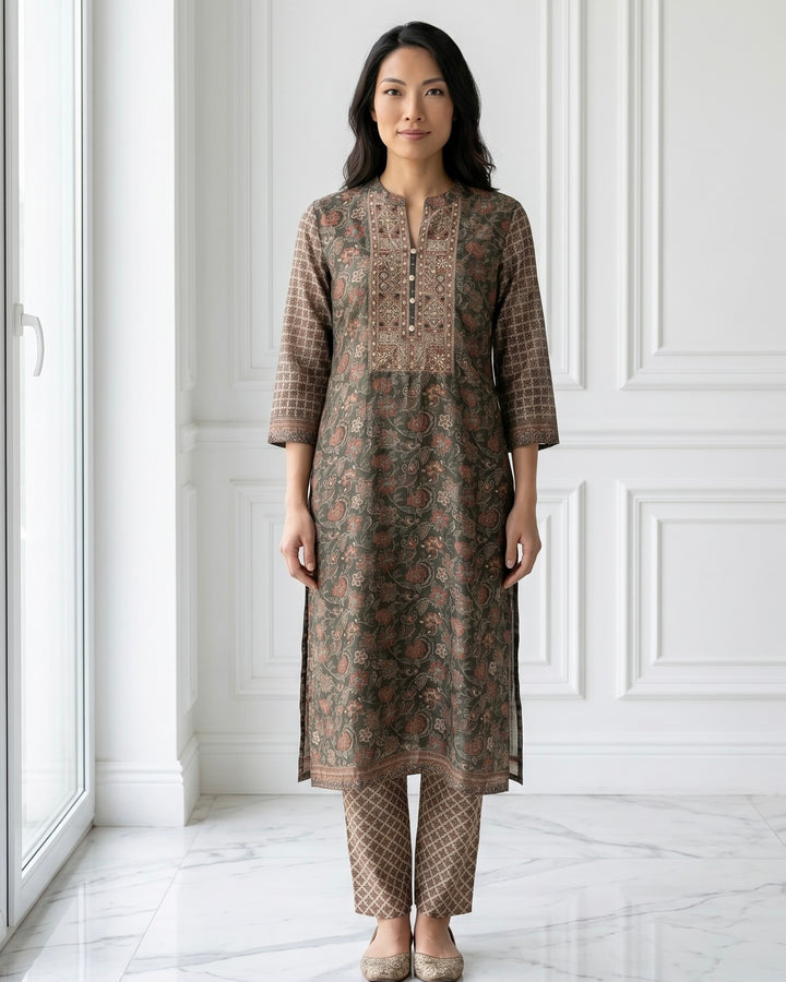 Embroidered Green Formal Sherwani for Festive Occasions (32352)
