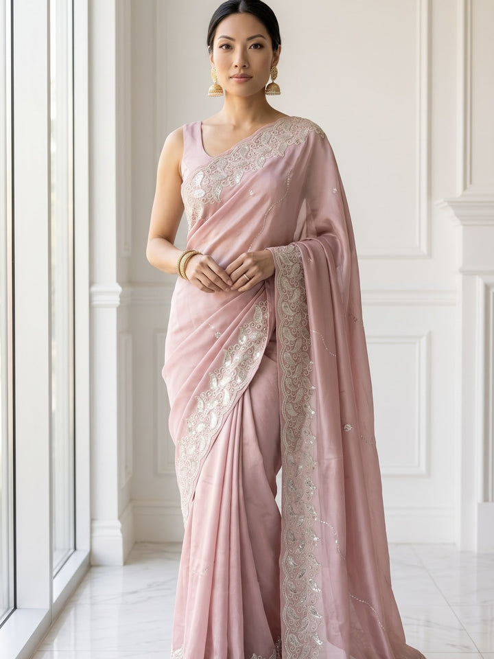 Embroidered Georgette Festive Saree Collection (44076)