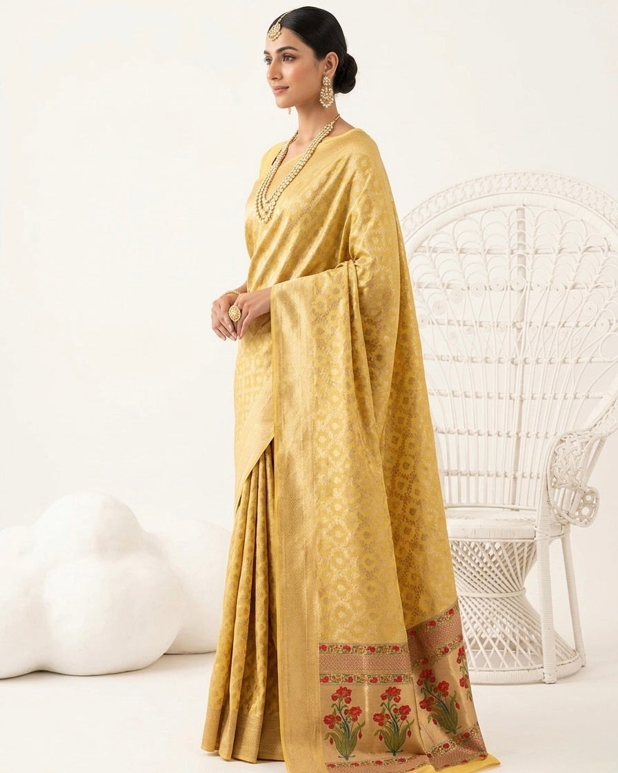 Radiant Bridal Banarasi Silk Saree (81959)