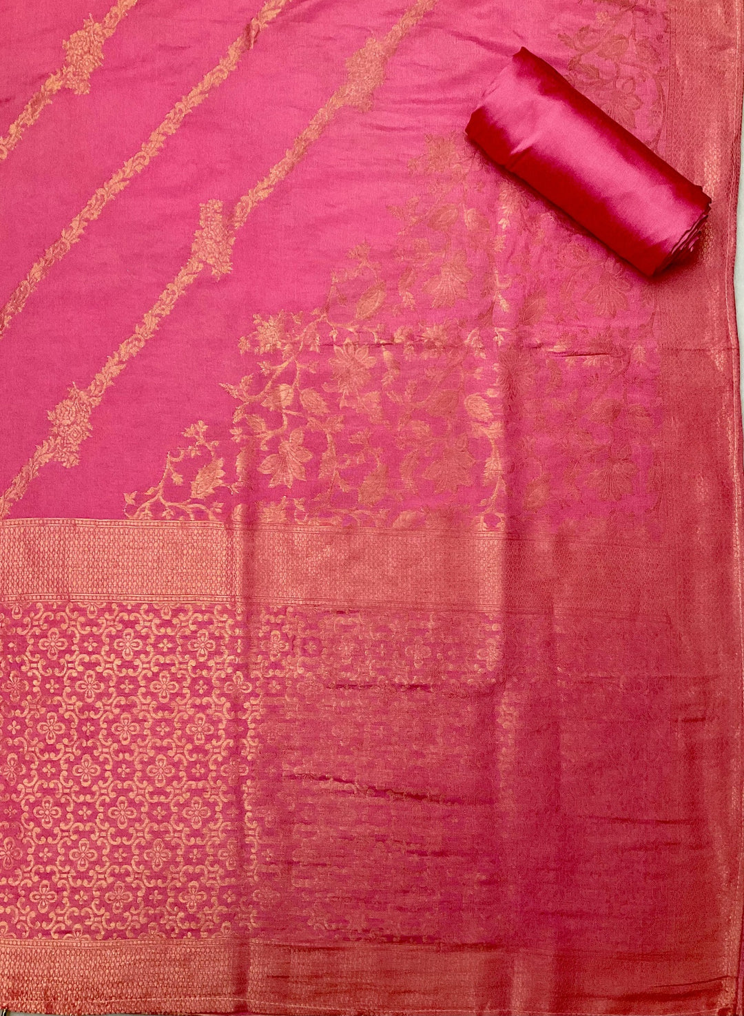 Woven Chanderi Unstitched Suit (45330)