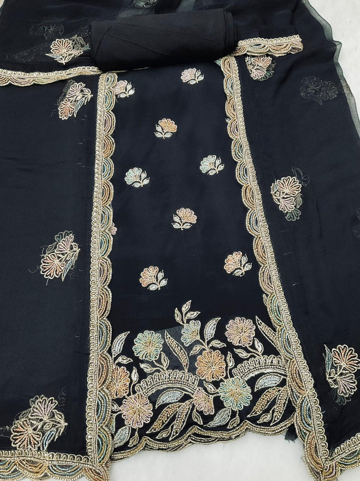 Chinnon Embroidered Unstiched Suit (45465)