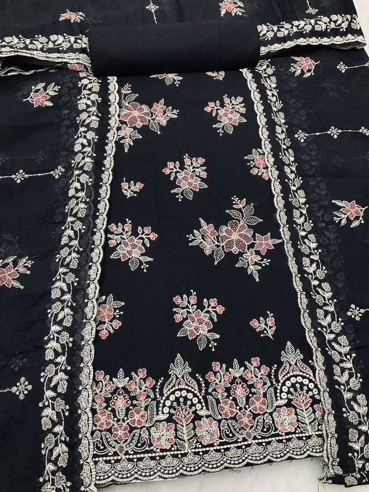 Cotton Unstitched Salwar Suit with Cotton Embroidered Duppatta (45354)