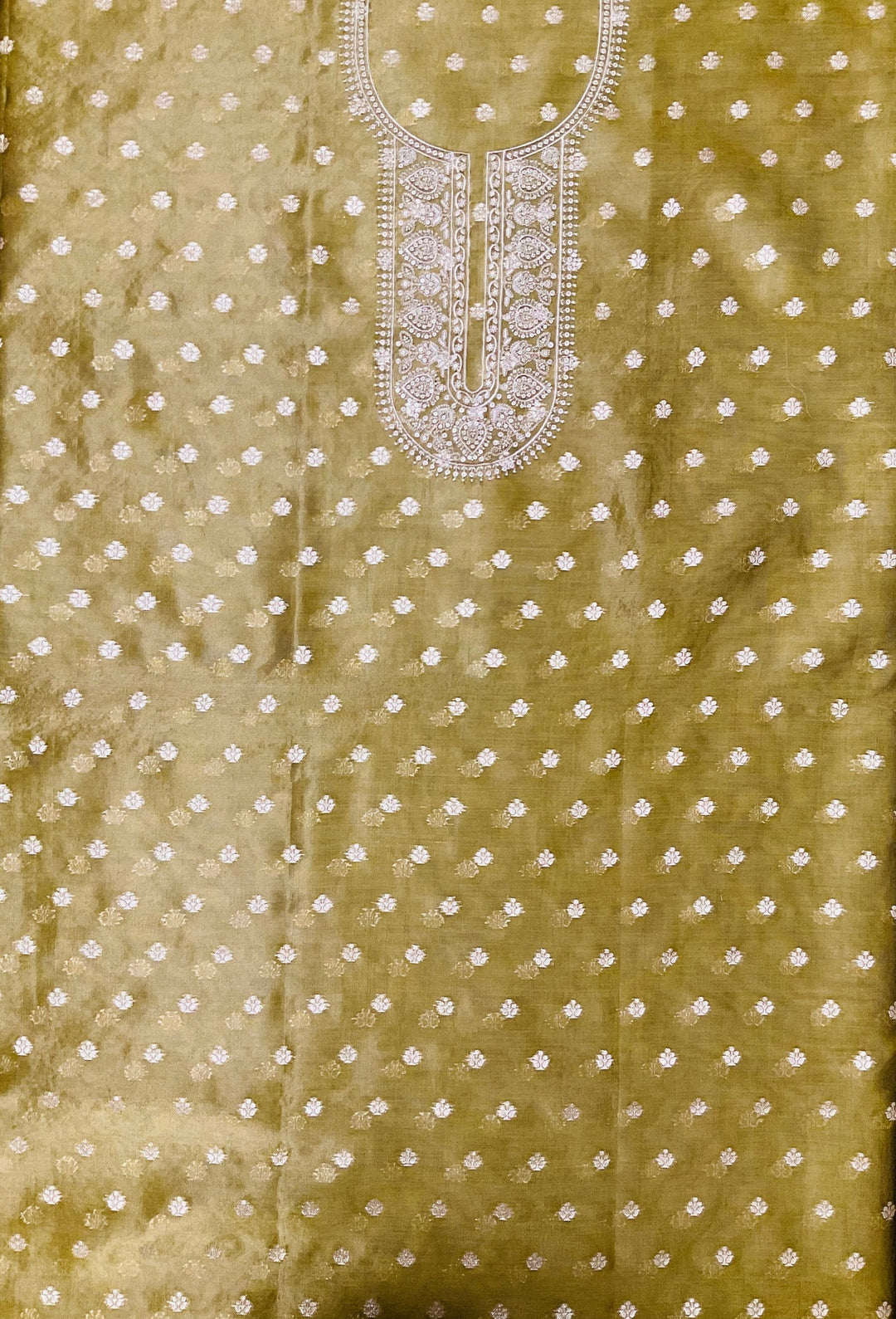 Woven Chanderi Unstitched Salwar Suit (45342)