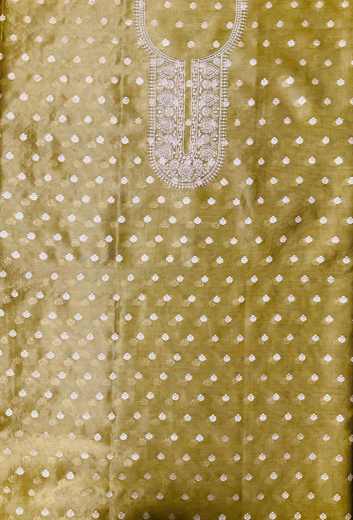 Woven Chanderi Unstitched Salwar Suit (45342)