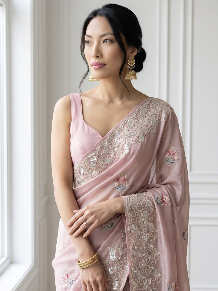 Embroidered Georgette Festive Saree Collection (44076)