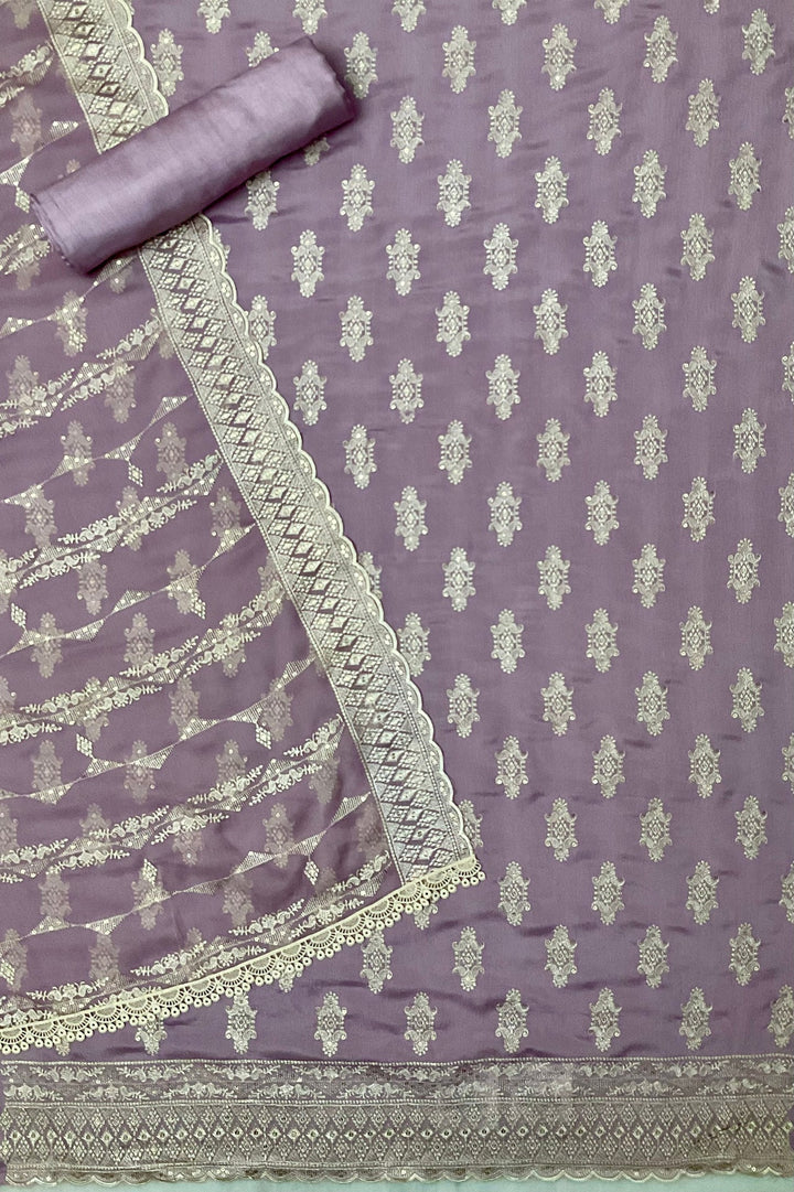 Chinnon Embroidered Unstiched Suit (47113)