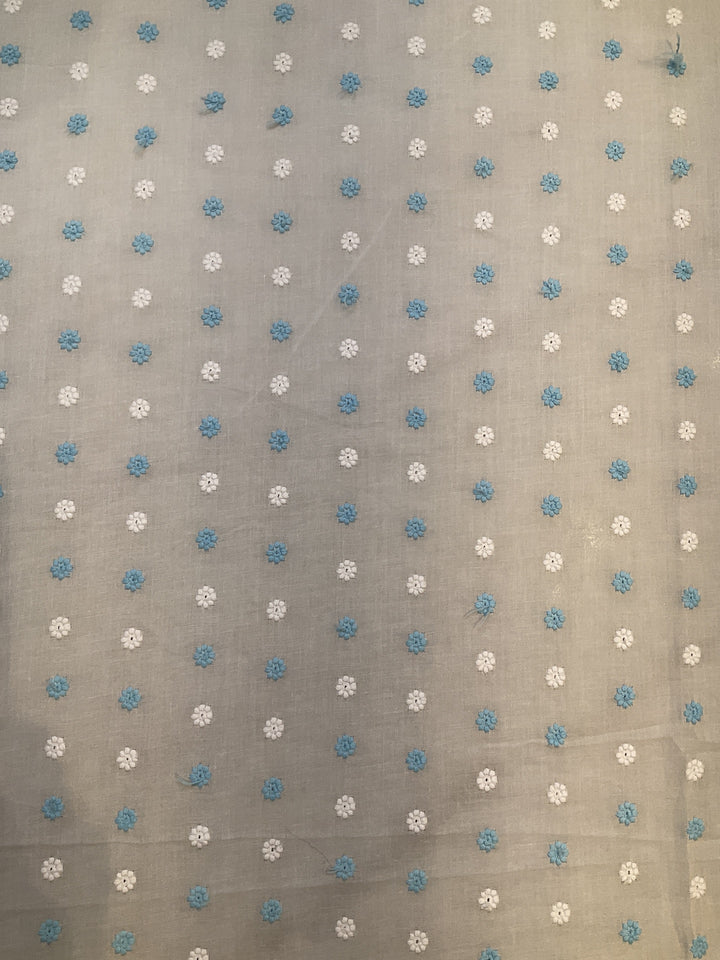 Pristine White Cotton with Allover Embroidery (54425)