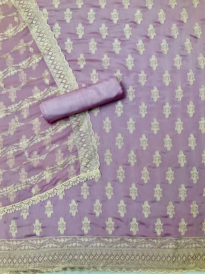 Chinnon Embroidered Unstiched Suit (47113)