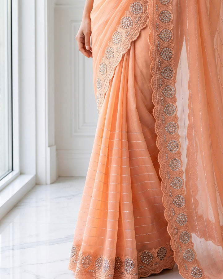 Embroidered Georgette Festive Saree (21516)