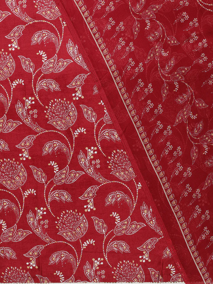 Fazals Pink Muslin Printed Unstitched Salwar Suit