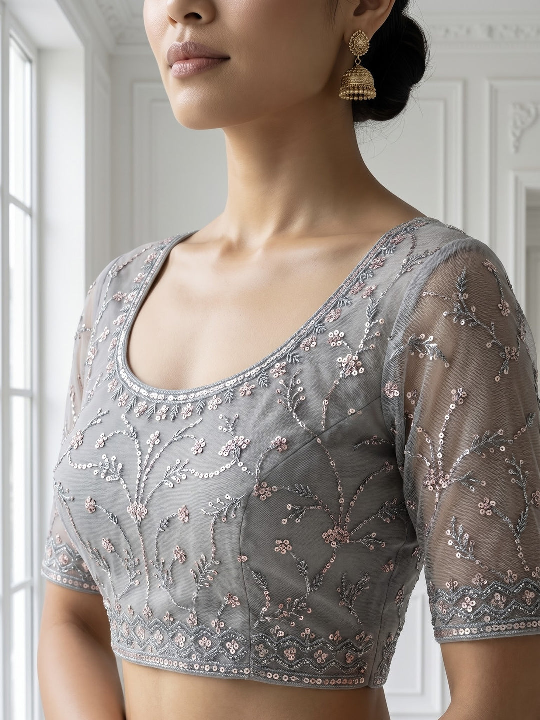 Embroidered Organza Festive Elegance Collection (43138)