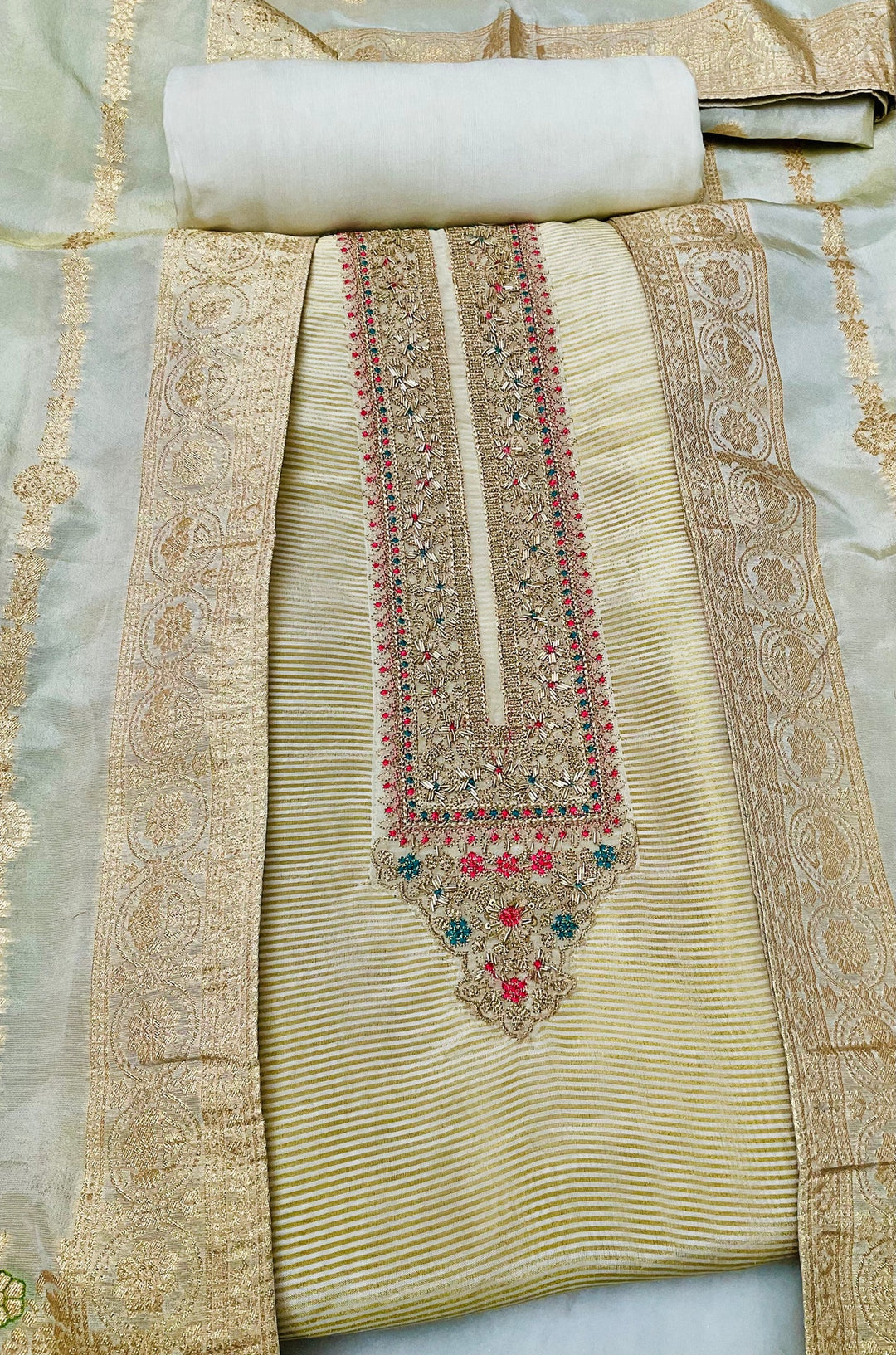 Tissue Unstitched Salwar Suit (43860)