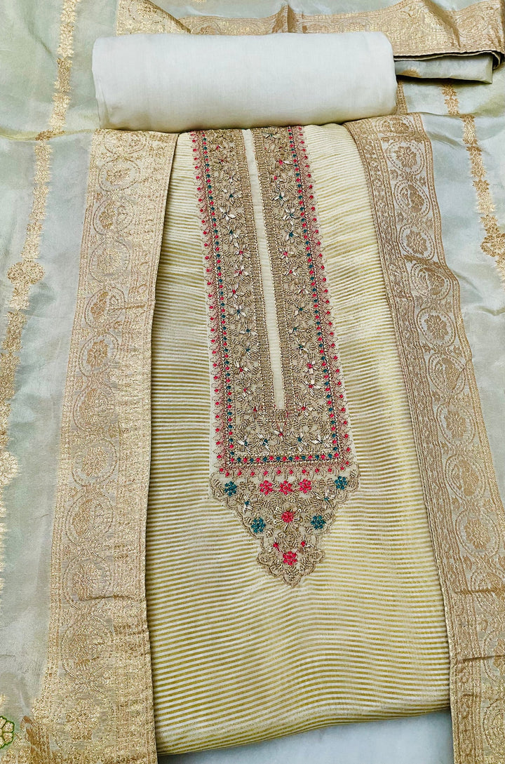 Tissue Unstitched Salwar Suit (43860)