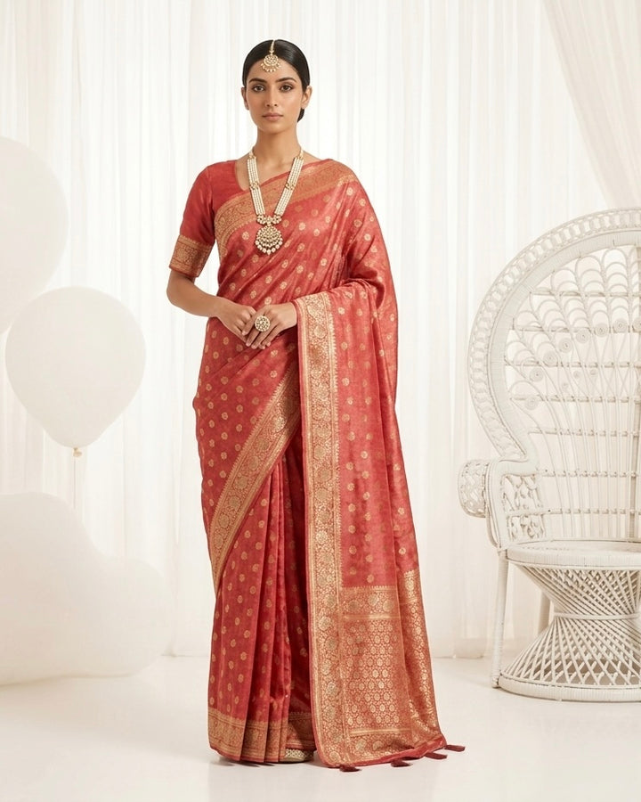 Lavender Silk Saree with Allover Embroidery (54900)