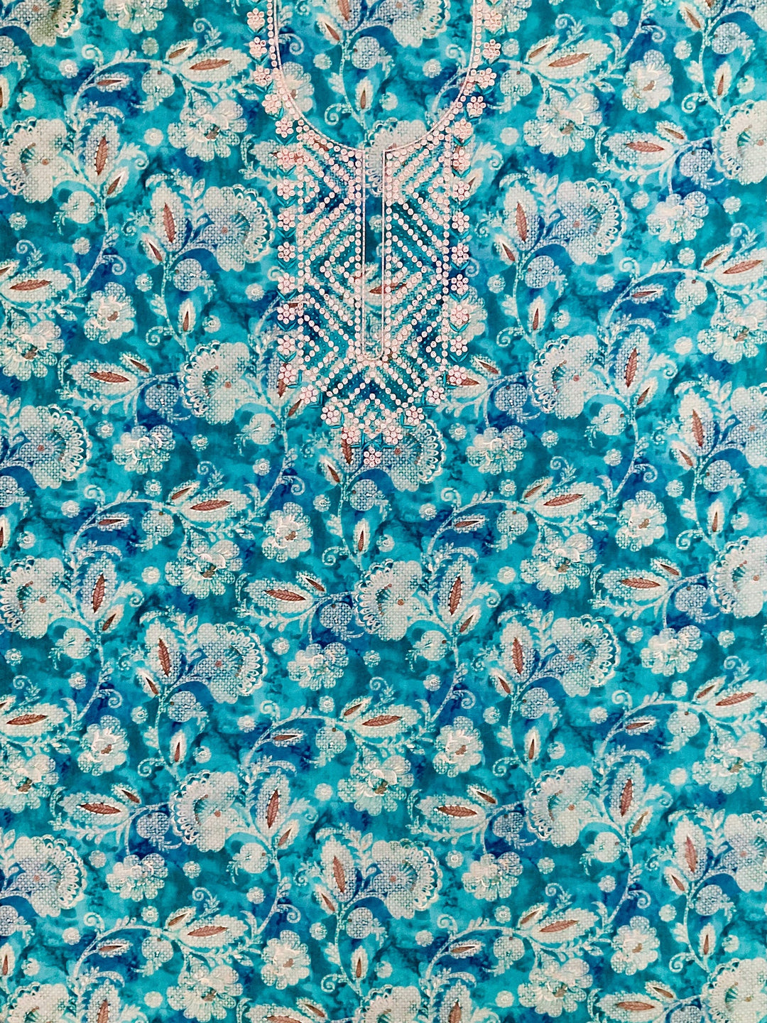 Muslin Embroidered Unstiched Suit (46936)