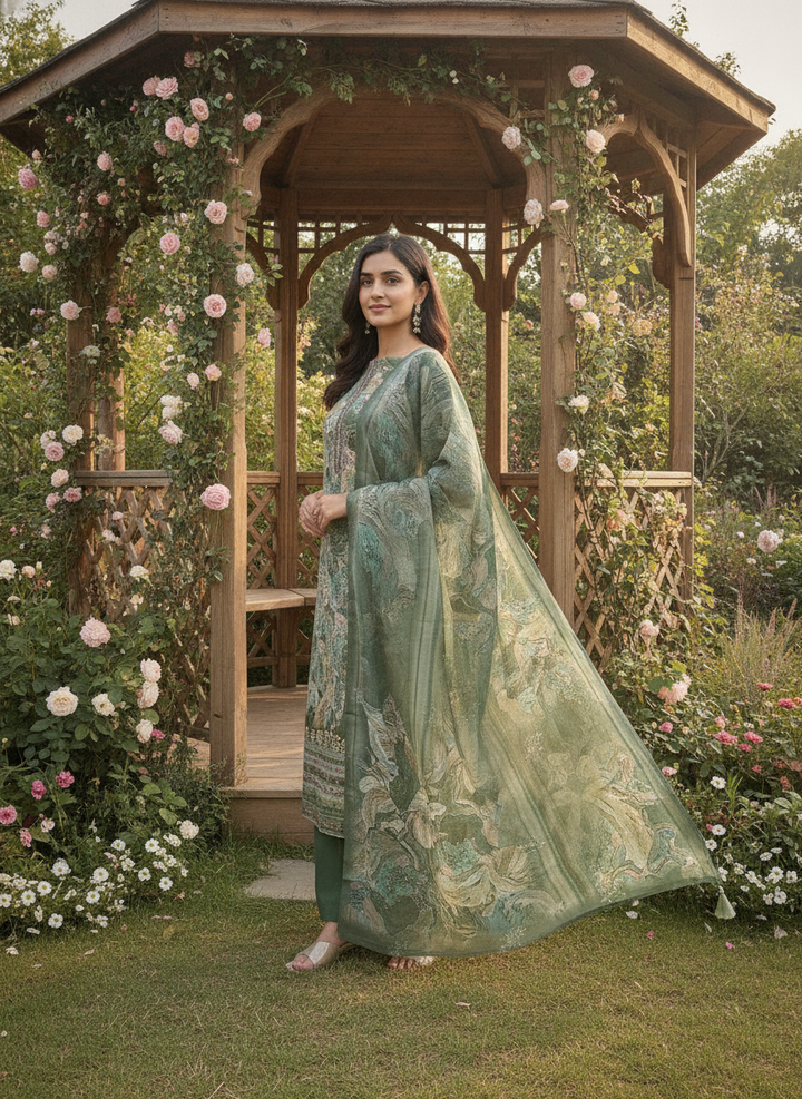 Embroidered Muslin Dress Material for Everyday Grace (51287)