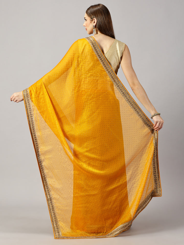 Chiffon Stone Embroidered Saree