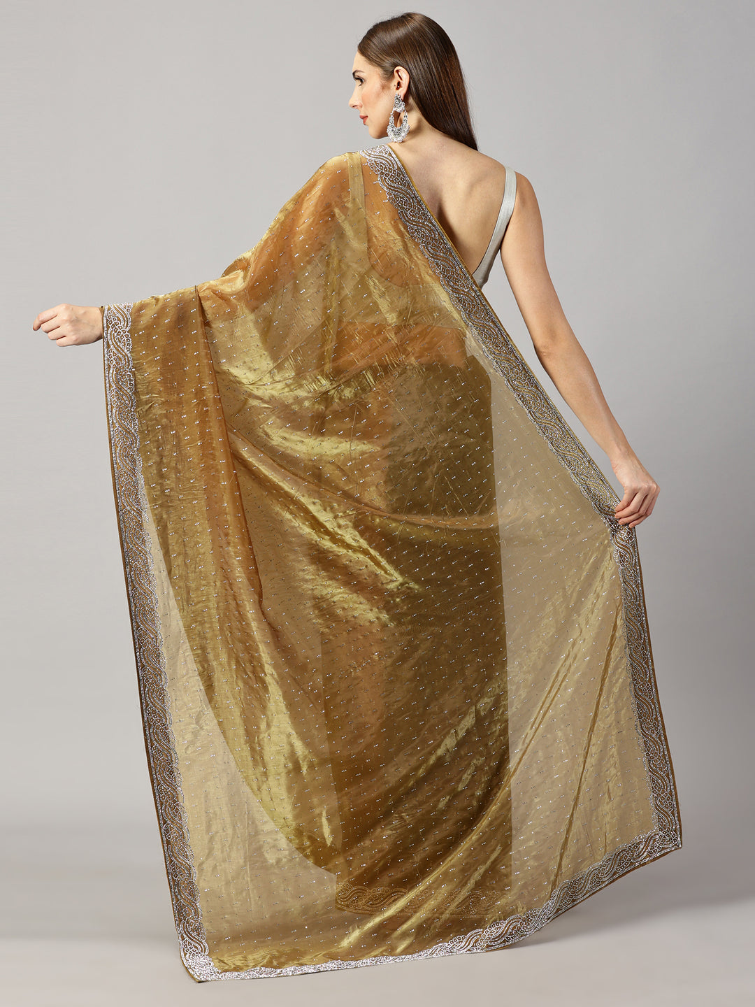 Organza Stone Work Saree