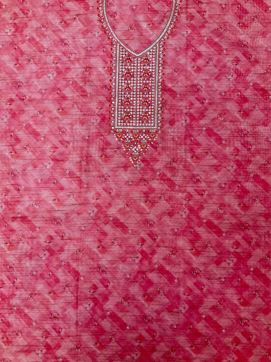 Chanderi Embroidered Unstitched Suit (45331)