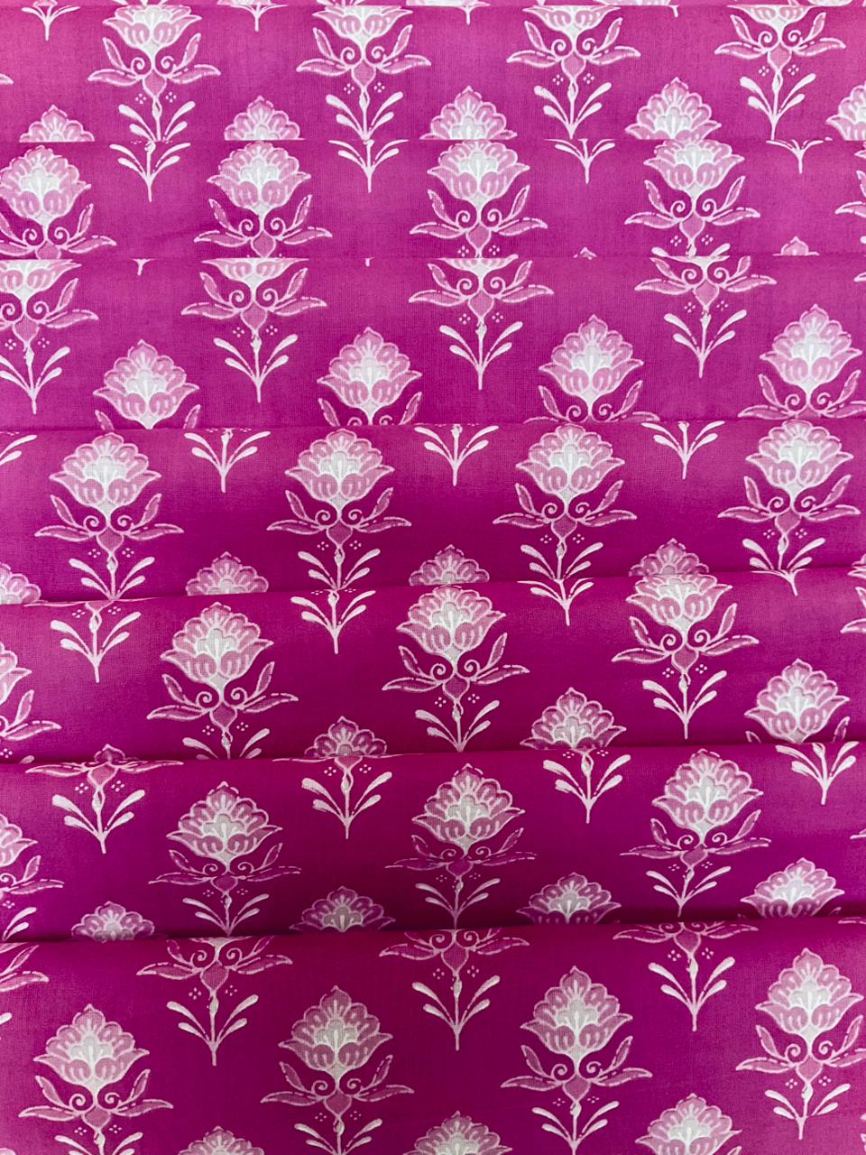 Pure Cotton Block Printed Fabric-45225