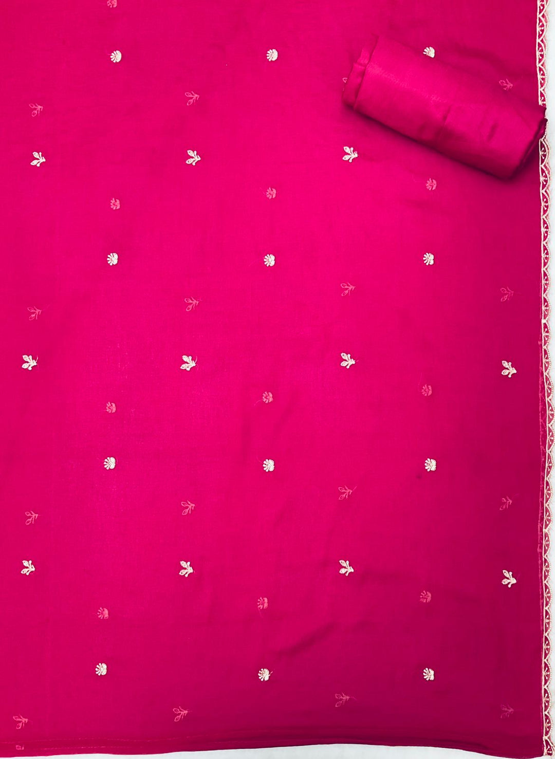Silk Embroidered Unstiched Suit (45549)