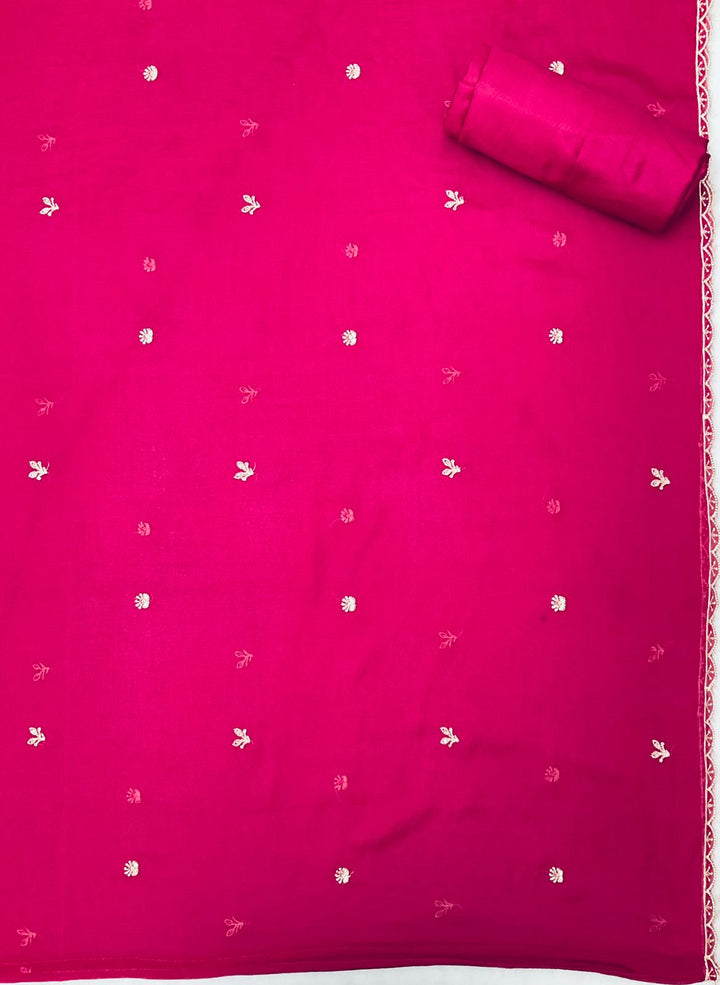 Silk Embroidered Unstiched Suit (45549)