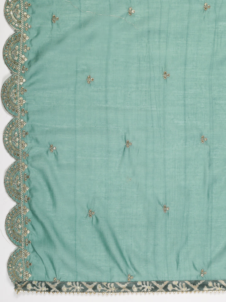 Chanderi Silk Unstitched Salwar Suit
