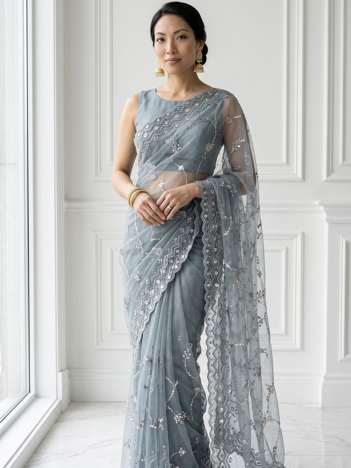 Embroidered Organza Festive Elegance Collection (43138)