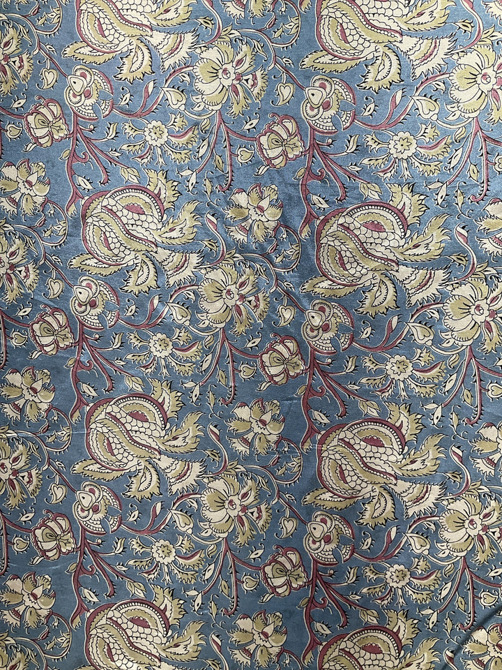 Celestial Blue Digitally Printed Muslin Drape (54124)