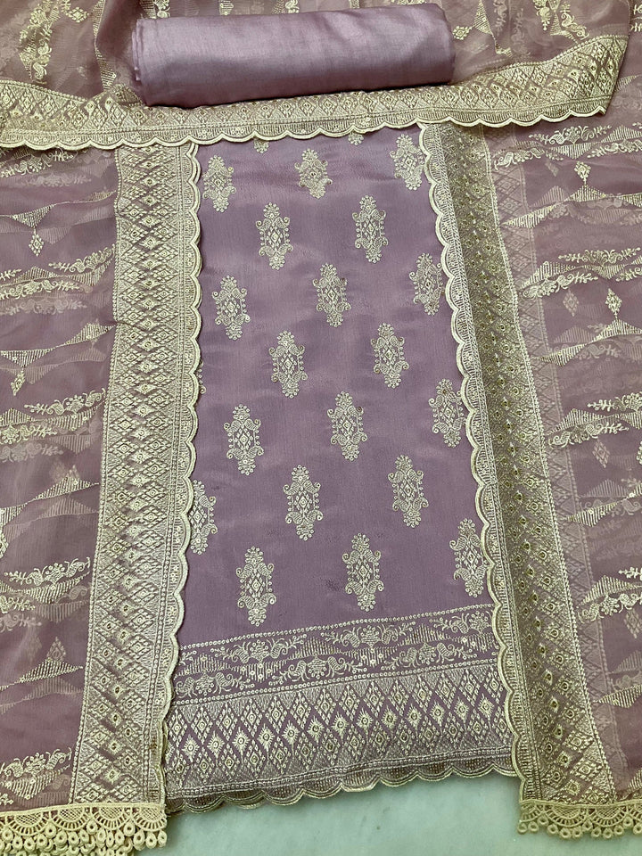 Chinnon Embroidered Unstiched Suit (47113)