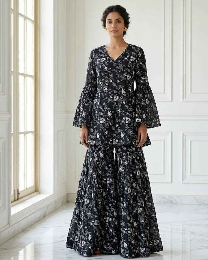 Embroidered Chanderi Fabric with Elegant Allover Detailing (54063)