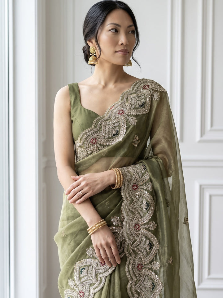 Embroidered Georgette Festive Saree Collection (38567)