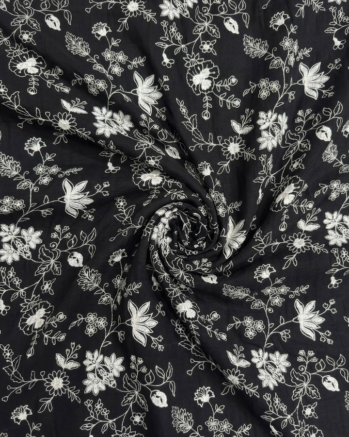 Embroidered Chanderi Fabric with Elegant Allover Detailing (54063)
